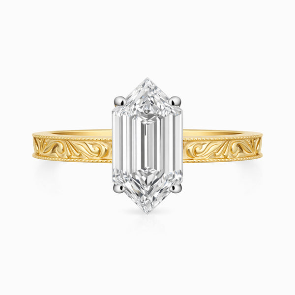 IGI Certified Lab Grown Diamond Fancy-Cut Ring — Solid 14K and 18K Gold