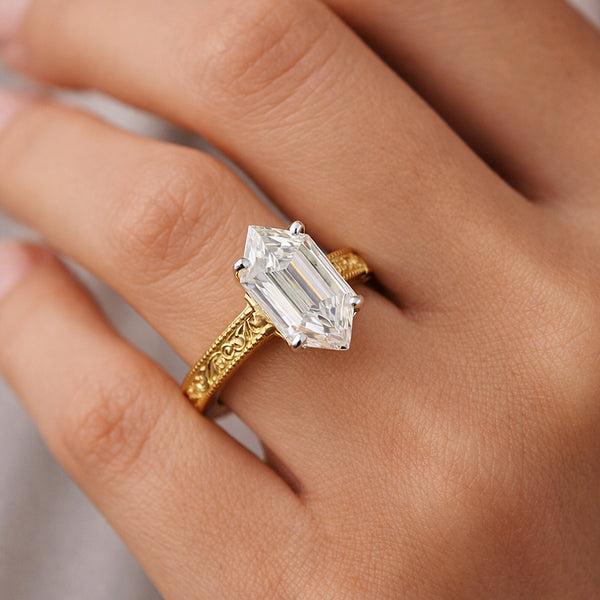 IGI Certified Lab Grown Diamond Fancy-Cut Ring — Solid 14K and 18K Gold