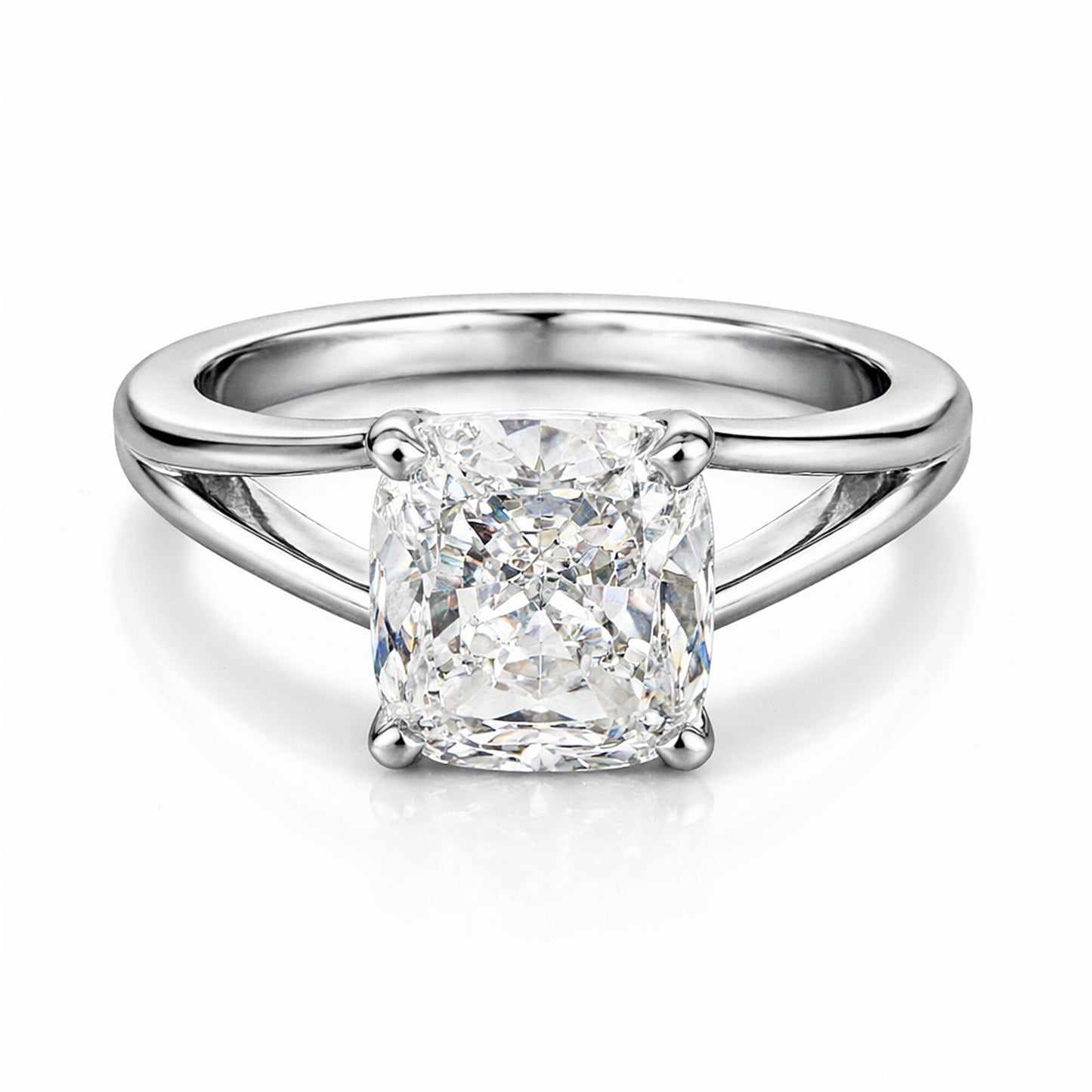 IGI Certified Lab Grown Diamond Cushion-Cut Ring — Solid 14K and 18K Gold