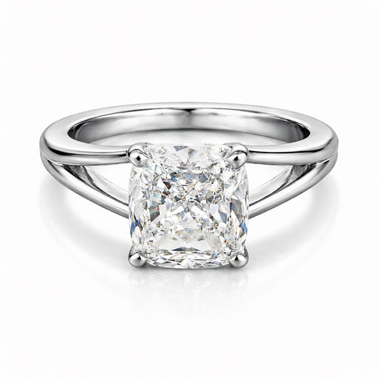 IGI Certified Lab Grown Diamond Cushion-Cut Ring — Solid 14K and 18K Gold