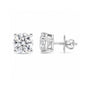 Lab Grown Diamond Accent Round Stud Earrings — Solid 14K / 18K Gold
