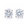 Lab Grown Diamond Accent Round Stud Earrings — Solid 14K / 18K Gold