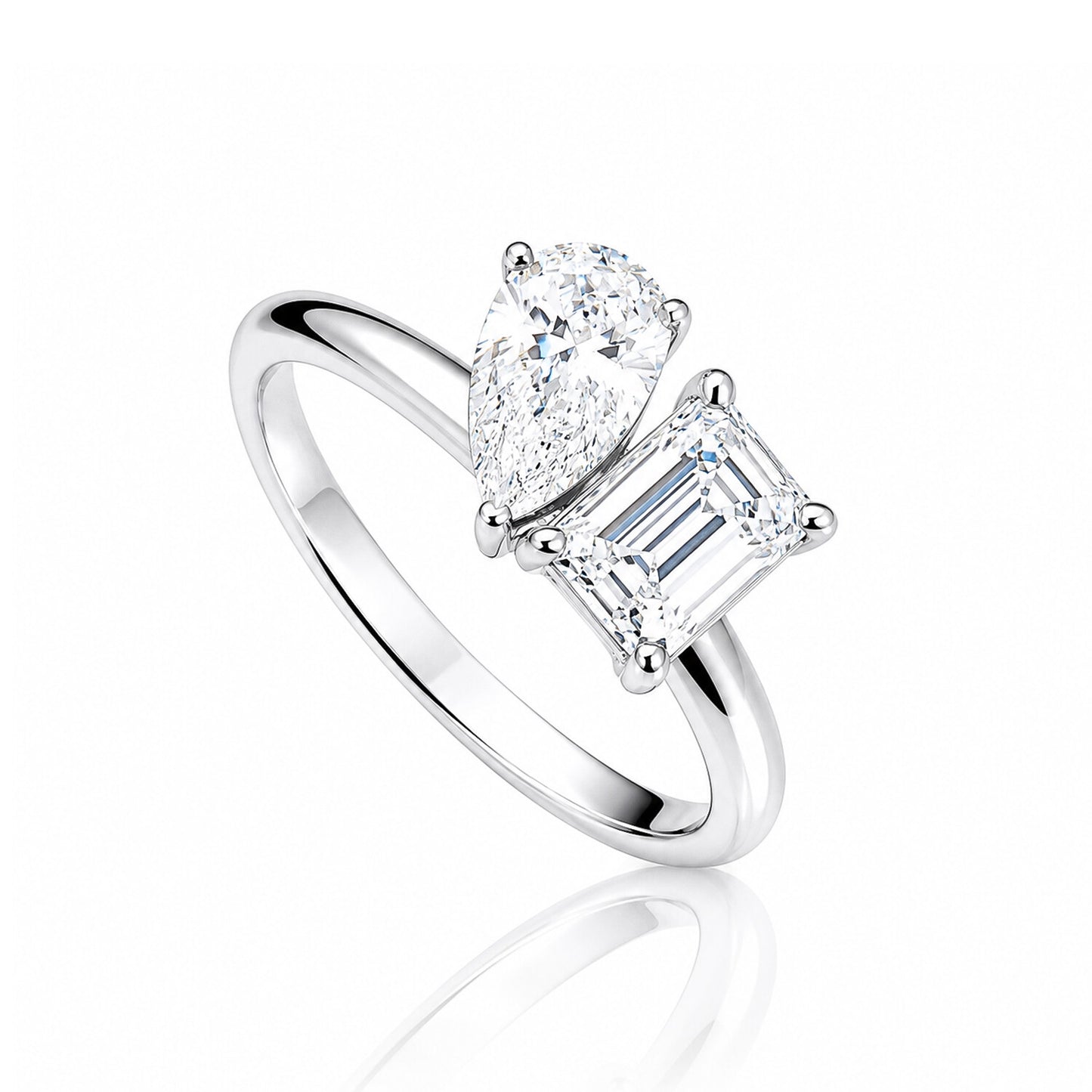 IGI Certified Lab Grown Diamond Emerald-Cut Ring — Solid 18K Gold