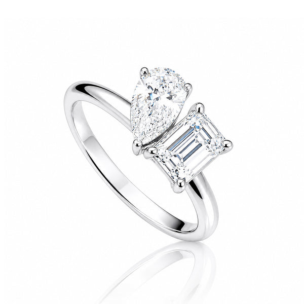 IGI Certified Lab Grown Diamond Emerald-Cut Ring — Solid 18K Gold