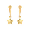 Solid 18K Gold Star Earrings — Minimalist Stud