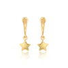 Solid 18K Gold Star Earrings — Minimalist Stud