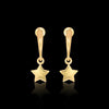 Solid 18K Gold Star Earrings — Minimalist Stud