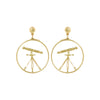 Solid 18K Gold Fancy Earrings — Minimalist Stud