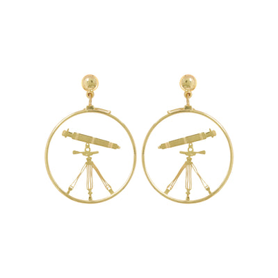 Solid 18K Gold Fancy Earrings — Minimalist Stud