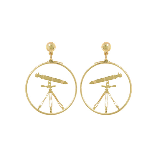 Solid 18K Gold Fancy Earrings — Minimalist Stud
