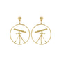 Solid 18K Gold Fancy Earrings — Minimalist Stud