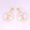 Solid 18K Gold Fancy Earrings — Minimalist Stud
