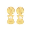 Solid 18K Gold Guitar Earrings — Minimalist Stud