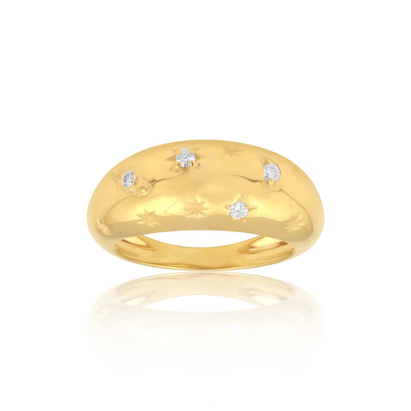 IGI Certified Lab Grown Diamond Accent Ring, 0.08ct tw — 14K/18K Solid Gold