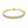 IGI Certified Lab Grown Diamond Wide Gold Bangle — 18K Solid Gold, 3.26 Carat