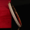 IGI Certified Lab Grown Diamond Wide Gold Bangle — 18K Solid Gold, 3.26 Carat