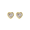 Lab Grown Diamond Heart Stud Earrings — Solid 18K Gold, IGI Certified