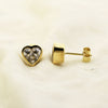 Lab Grown Diamond Heart Stud Earrings — Solid 18K Gold, IGI Certified