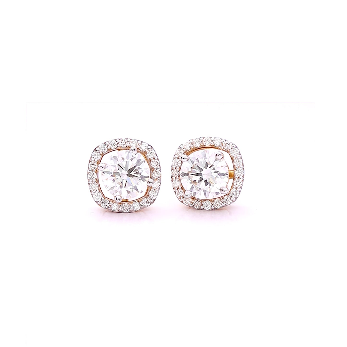 IGI Lab Grown Diamond Round Stud Earrings — 0.24ct T.W., Solid 18K Gold