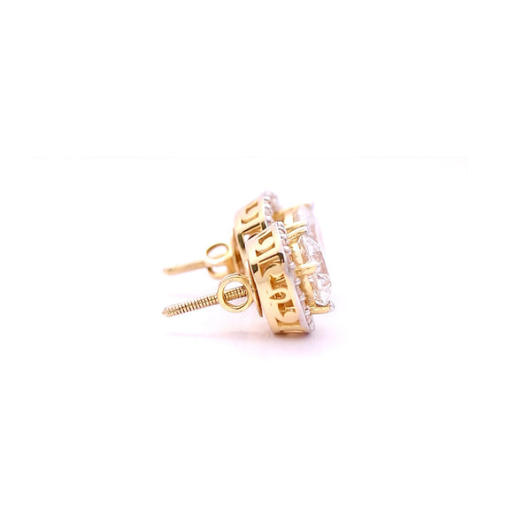 IGI Lab Grown Diamond Round Stud Earrings — 0.24ct T.W., Solid 18K Gold