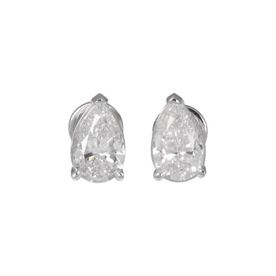 IGI Certified Lab Grown Diamond Round Stud Earrings — 5 Carat, 18K Solid Gold