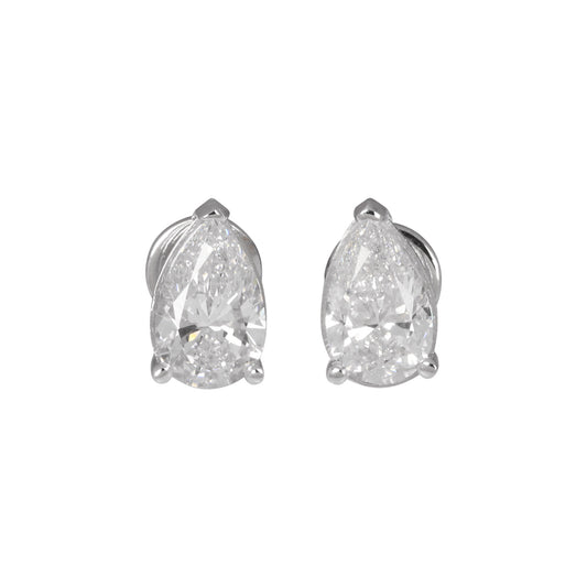 IGI Certified Lab Grown Diamond Round Stud Earrings — 5 Carat, 18K Solid Gold