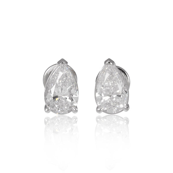 IGI Certified Lab Grown Diamond Round Stud Earrings — 5 Carat, 18K Solid Gold
