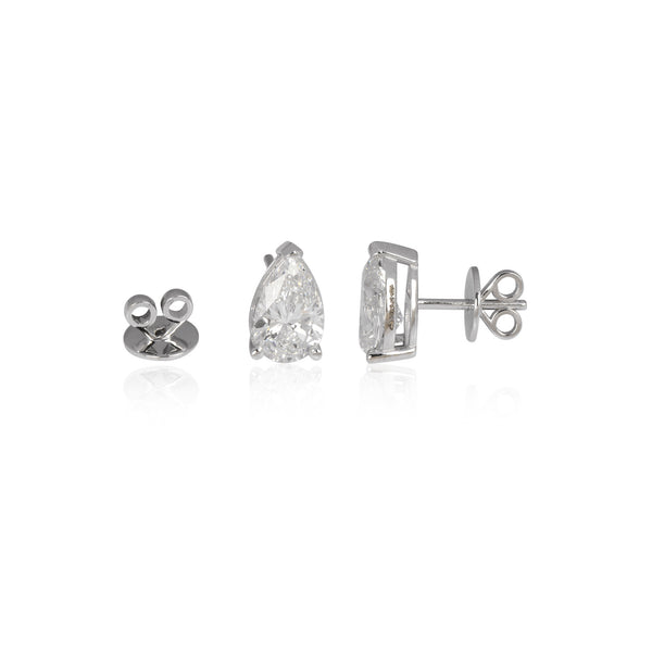 IGI Certified Lab Grown Diamond Round Stud Earrings — 5 Carat, 18K Solid Gold