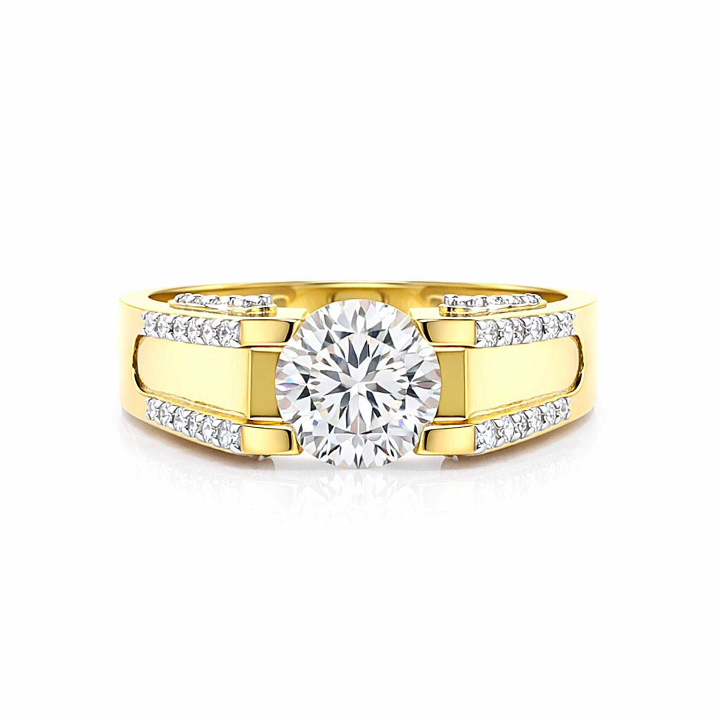 IGI Certified Lab Grown Diamond Round Cluster Ring, 0.60ct tw — 14K/18K Solid Gold