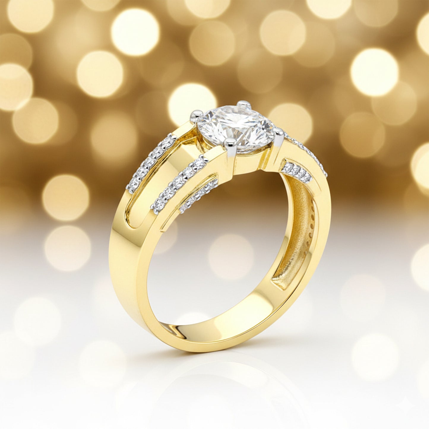 IGI Certified Lab Grown Diamond Round Cluster Ring, 0.60ct tw — 14K/18K Solid Gold