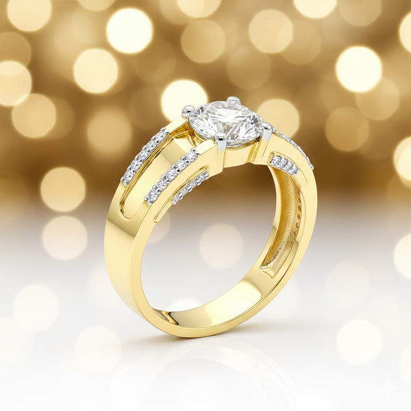 IGI Certified Lab Grown Diamond Round Cluster Ring, 0.60ct tw — 14K/18K Solid Gold