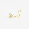 IGI Lab Grown Diamond Nose Pin, 0.12ct Round Solitaire — 18K Solid Gold, Screw Back