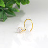 IGI Lab Grown Diamond Nose Pin, 0.12ct Round Solitaire — 18K Solid Gold, Screw Back