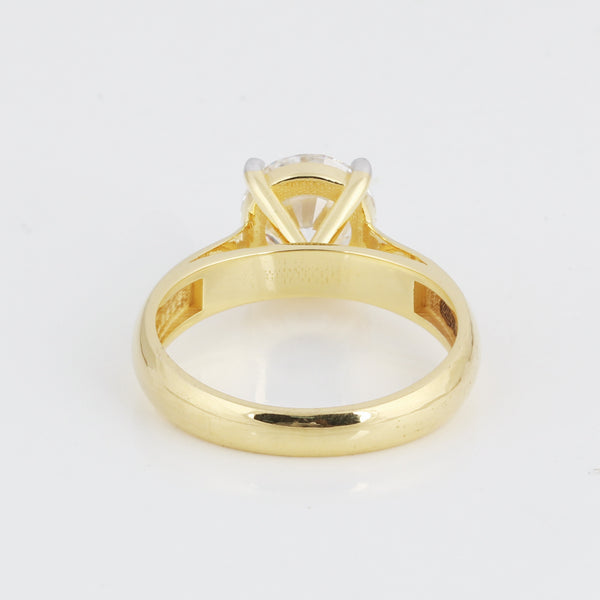IGI Certified Lab Grown Diamond Round-Cut Solitaire Ring — 18K Solid Gold