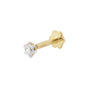 IGI Lab Grown Diamond Nose Pin, 0.07ct Round Solitaire — 18K Solid Gold, Screw Back