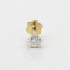 IGI Lab Grown Diamond Nose Pin, 0.07ct Round Solitaire — 18K Solid Gold, Screw Back