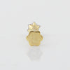 IGI Lab Grown Diamond Nose Pin, 0.07ct Round Solitaire — 18K Solid Gold, Screw Back