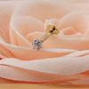 IGI Lab Grown Diamond Nose Pin, 0.07ct Round Solitaire — 18K Solid Gold, Screw Back