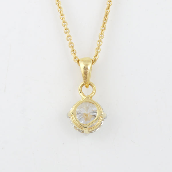 IGI Certified Lab Grown Diamond Round-Cut Solitaire Pendant Necklace — 14K/18K Solid Gold, Adjustable Chain