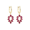 IGI Certified Lab Grown Ruby Pear-Cut Halo Earrings — 18K Solid Gold