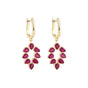IGI Certified Lab Grown Ruby Pear-Cut Halo Earrings — 18K Solid Gold