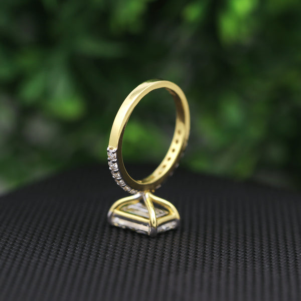 GIA-Style Certified Natural Pink Ruby Round-Cut Ring with Diamond Accents — Solid 14K and 18K Gold