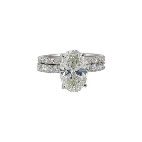 IGI Certified Lab Grown Diamond Oval Halo Ring, 0.79ct tw — 14K/18K Solid Gold