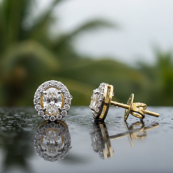 IGI Lab Grown Diamond Round Cluster Stud Earrings — Solid Gold, 0.33ct T.W.