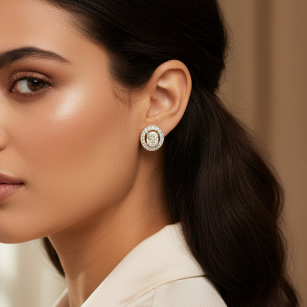 IGI Lab Grown Diamond Round Cluster Stud Earrings — Solid Gold, 0.33ct T.W.