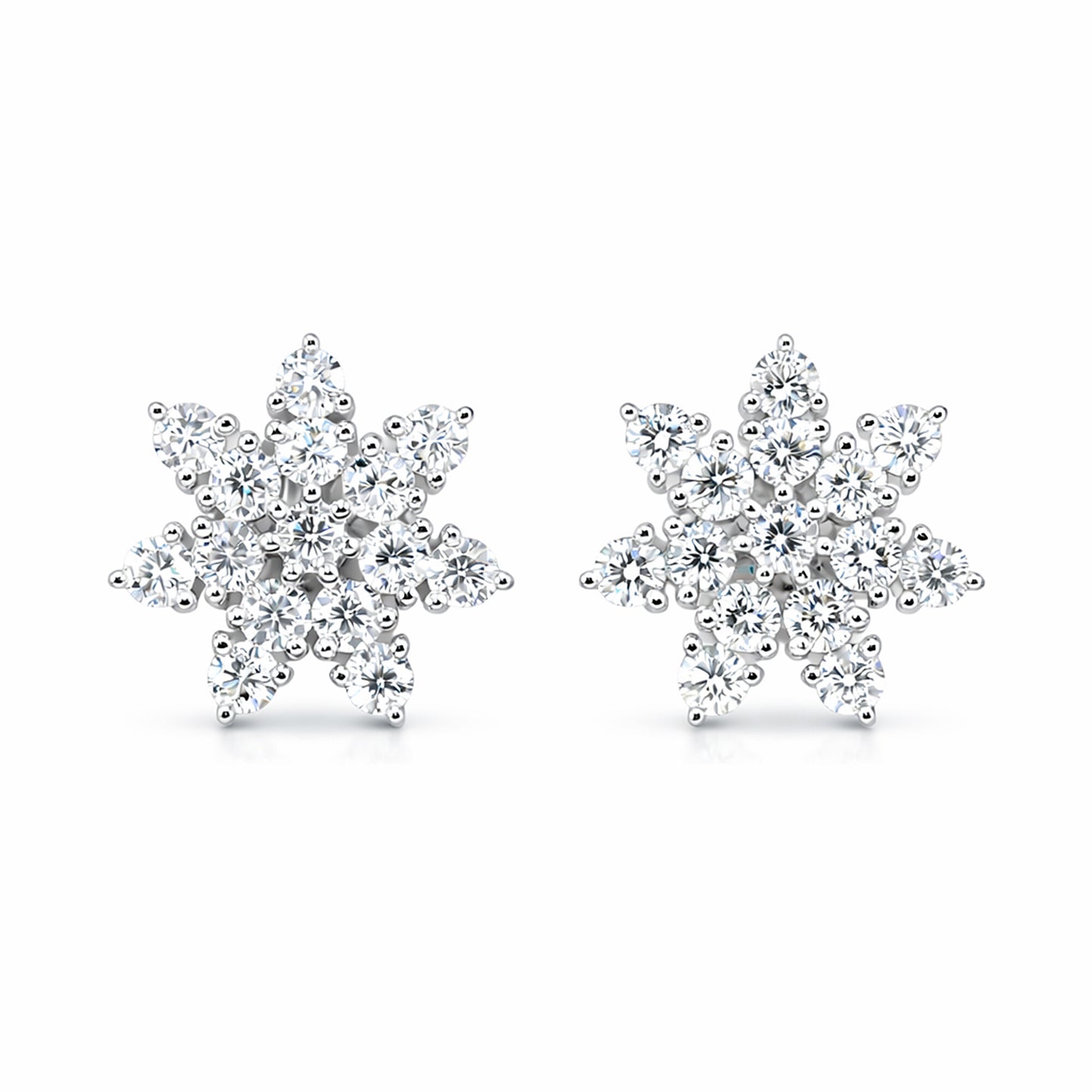 IGI Certified Lab Grown Diamond Round-Cut Pave Cluster Ring — 14K/18K Solid Gold