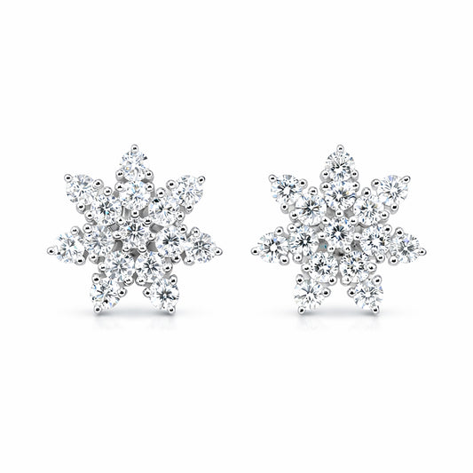 IGI Certified Lab Grown Diamond Round-Cut Pave Cluster Ring — 14K/18K Solid Gold