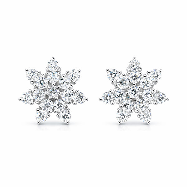 IGI Certified Lab Grown Diamond Round-Cut Pave Cluster Ring — 14K/18K Solid Gold
