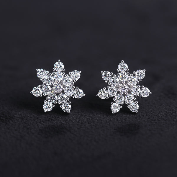 IGI Certified Lab Grown Diamond Round-Cut Pave Cluster Ring — 14K/18K Solid Gold