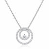 IGI Certified Lab Grown Diamond Round-Cut Pave Cluster Pendant Necklace — 18K Solid Gold, Adjustable Chain